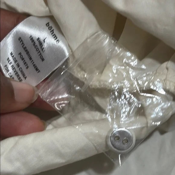 Anthropologie Bohme Cream Ruched Puff Sleeve cottage core milkmaid Frankie top - Picture 6 of 12